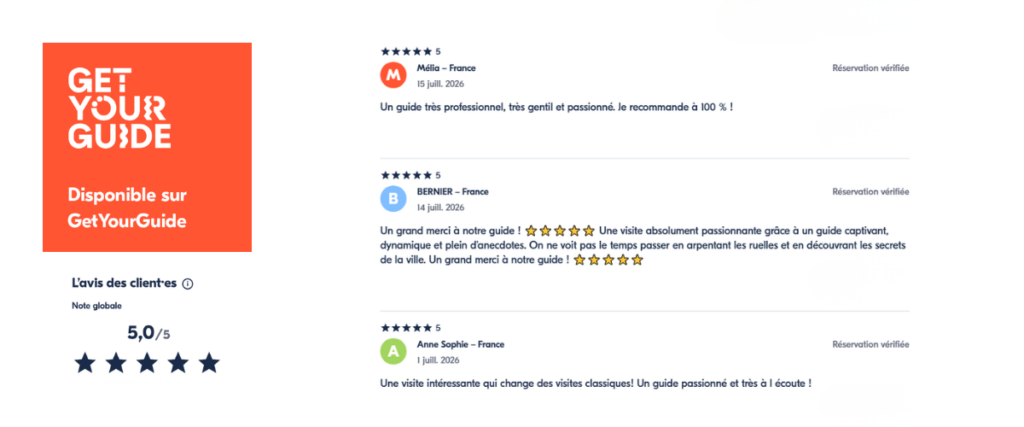 Visite guidée Aigues-Mortes 5 étoiles avis clients vérifiés Get Your Guide